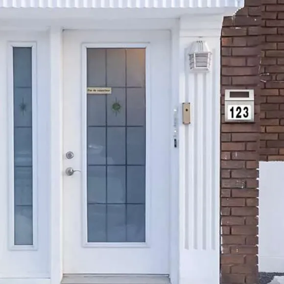 Husnummer med Solceller Led Belysning