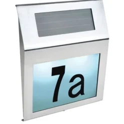 Husnummer med Solceller Led Belysning