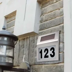 Husnummer med Solceller Led Belysning