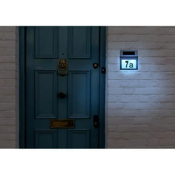 Husnummer med Solceller Led Belysning
