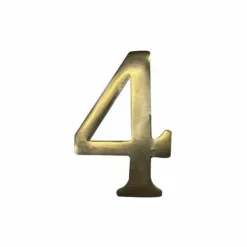 Hussnummer 4 i mässing Puli 10cm osynlig montering