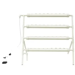 Hydroponisk Odling Kit, 36 Växtplatser, 4 Lager,Vit