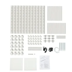 Hydroponisk Odling Kit, 3-lagers System, 108 Planteringspunkter,VIT