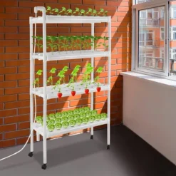 Hydroponisk odlingssats - Hydroponiskt odlingssystem - Med odlingskorgar - För hem, trädgård, kontor