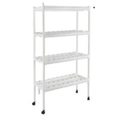 Hydroponisk planterare, självvattnande system, platsbesparande design,VIT, Stor