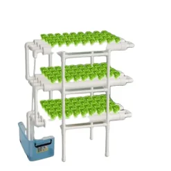 Hydroponiskt Grönsaksodlingskit, 3 Lager, 108 Växtplatser, PVC-material, Jordlös System, Kompakt Design