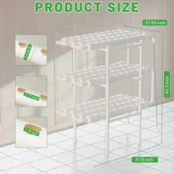 Hydroponiskt odlingskit - Grönsaksodlingssystem - 108 plantplatser - 3 nivåer - 12 rör - Vattenpump - För hem/kontor - Vit