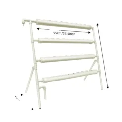 Hydroponiskt odlingskit, 36 växtplatser, vattenspump ingår,VIT