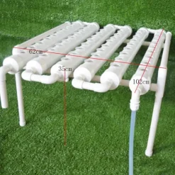 Hydroponiskt odlingskit - 1-lagersystem - 54 hål - PVC-U - Håldiameter 3,2 cm - 4/6 rör - Lila