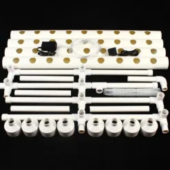 Hydroponiskt Odlingskit - Hydroponiskt Odlingssystem - 2 Nivåer - 72 Växtplatser - Bevattningssystem - Vit