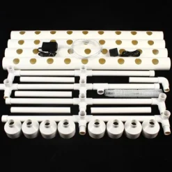 Hydroponiskt Odlingskit - Hydroponiskt Odlingssystem - 2 Nivåer - 72 Växtplatser - Bevattningssystem - Vit