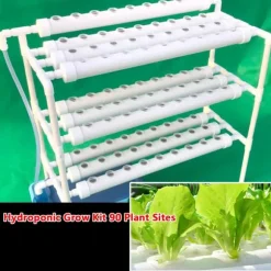 Hydroponiskt odlingskit - 3-lagers system - 90 odlingsplatser - Såbricka med lock - Röd