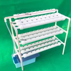 Hydroponiskt odlingskit - 3-lagers system - 90 odlingsplatser - Såbricka med lock - Röd