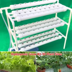 Hydroponiskt odlingskit - 3-lagers system - 90 odlingsplatser - Såbricka med lock - Röd