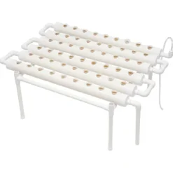 Hydroponiskt odlingskit, 54 växtplatser, 1 lager, PVC-U-material,VIT