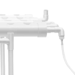 Hydroponiskt odlingskit - Hydroponiskt system - 4 rör - 36 odlingshål - En nivå - För grönsaker, örter, blommor - Vit