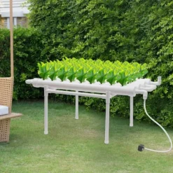 Hydroponiskt odlingskit - 1-Lagers System - 36 Odlingsplatser - PVC-U - Håldiameter 3,2 cm - Rör Ø 6,3 cm - Vit