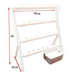 Hydroponiskt odlingskit, jordlös system, automatiserad bevattning,Vit