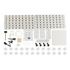 Hydroponiskt odlingssystem - Planteringskit - 4 lager, 108 platser - Med timer och vattenpump - PVC - För sallad, raps och betor