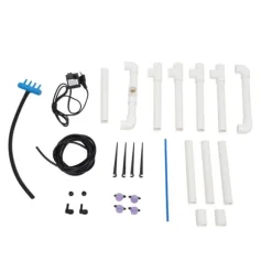 Hydroponiskt odlingssystem - KP182 - 5 hinkar - 11 L kapacitet - Inomhus droppbevattning - Komplett kit - Gul och vit