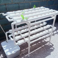 Hydroponiskt odlingssystem - Odlingssats - 72 hål - PVC - För grönsaker - Vit