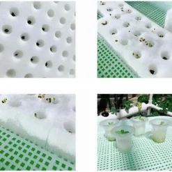 Hydroponiskt odlingssystem - Odlingssats - 72 hål - PVC - För grönsaker - Vit