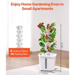 Hydroponiskt Odlingssystem 30 Poddar, Smart Hydroponiskt Torn, Vattencirkulationsfunktion