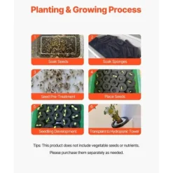 Hydroponiskt Odlingssystem 30 Poddar, Smart Hydroponiskt Torn, Vattencirkulationsfunktion