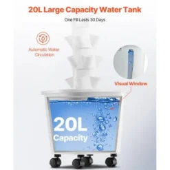 Hydroponiskt odlingssystem, 50 pods 10 nivåer, 35x35x131 cm, vit, inomhusträdgård