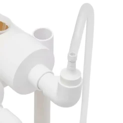 Hydroponiskt odlingssystem - Odlingskit enkel nivå - 54 Odlingshål - 6 Rör - För Grönsaker och Örter - Hem och Trädgård - Vit