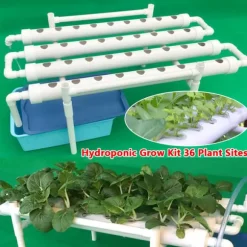 Hydroponiskt odlingssystem, 36 planteringsplatser, effektiv vattenanvändning, PVC-U-material