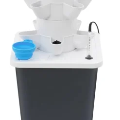 Hydroponiskt odlingstorn - Odlingssystem - 30 Hål - 6 Nivåer - EU-kontakt - Nätdriven - Golvstående - Med pump - Vit