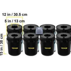 Hydroponiskt system, djupvattenkultur, flera hinkalternativ,Direkt 8Pcs
