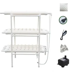 Hydroponiskt växtsystem, 108 växtplatser, platsbesparande design,VIT