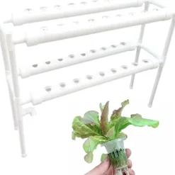 Hydroponiskt växtsystem, 36 växtkapacitet, 2-lagersdesign,VIT