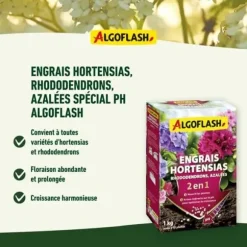 Hyesiah gödselmedel, rhododendron och azalea - algoflash naturasol - pH special - 1 kg