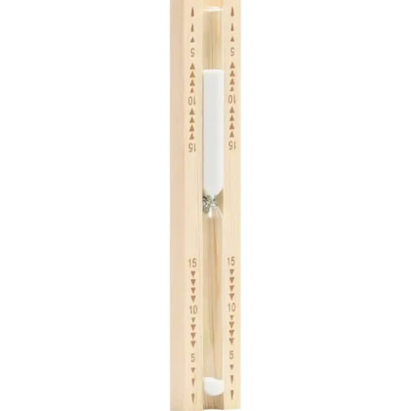 2-i-1 Bastutermometer & hygrometer med sandur i massiv furu | Färg: Naturlig | Storlek: 15 min