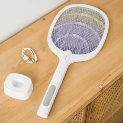 2-i-1 Uppladdningsbart Insektsdödande Racket med UV-ljus Elecfly InnovaGoods