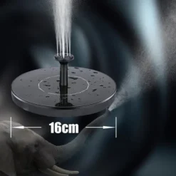 INF 2 Pack Fontän med solceller 16 cm -Solcellsfontän/Vattenfontän