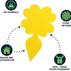 INF Klibbig fälla för skadeinsekter på krukväxter Flugfångare 12-pack