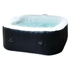 Inflatable Spa Sunspa Fyrkantig Svart 4 personer (155 x 155 x 65 cm)