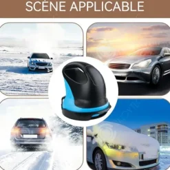 INN elektrisk isskrapa 3 i 1 2500mah 13,5x11,8x12,4cm USB-laddningssnöborste för bilvindruta lastbilsbil