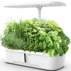 INN Hydroponisk 12 celler med LED-växtlampa justerbar höjd support Groddset med tyst intelligent pump