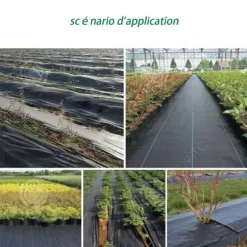 INN Mulching tyg Vattentätt gräsbeständigt tyg för trädgårdsträdgård 3x100m PP multifunktionellt gräsbeständigt tyg svart