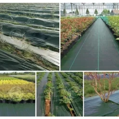 INN Mulching tyg 1,2x200m PP 90g multifunktionellt tyg vattengenomsläppligt andas fuktgivande och grästålig svart grön