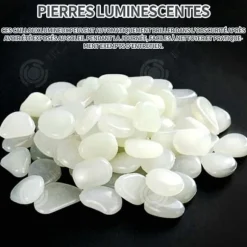 INN självlysande stenar 300 st självlysande sten utomhus konstgjorda småsten Fluorescerande dekoration för trädgårdsgångar Aquarium White