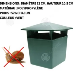 INN snigelfälla 13x10,5 cm 4 stycken snigelfångare i plast Ölsnäckfångare för att fånga sniglar och sniglar