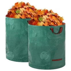 INN Trädgårdsavfallspåsar 2 st 500L Vattentät Leaf Bag Garden Leaf Bag Skräpuppsamlingspåse med handtag