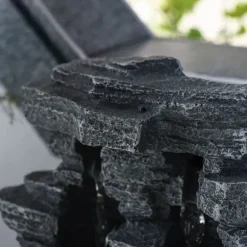 Inomhus LED-fontän - ZEN LIGHT - Grand Canyon - 3 kallvita LED-lampor - Tyst pump - Grå