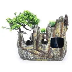 Inomhusfontän - Bordfontän - Vattenfall - LED Med Färgskifte - 220V - Harts - Traditionell Kinesisk Stil - Zen Meditation